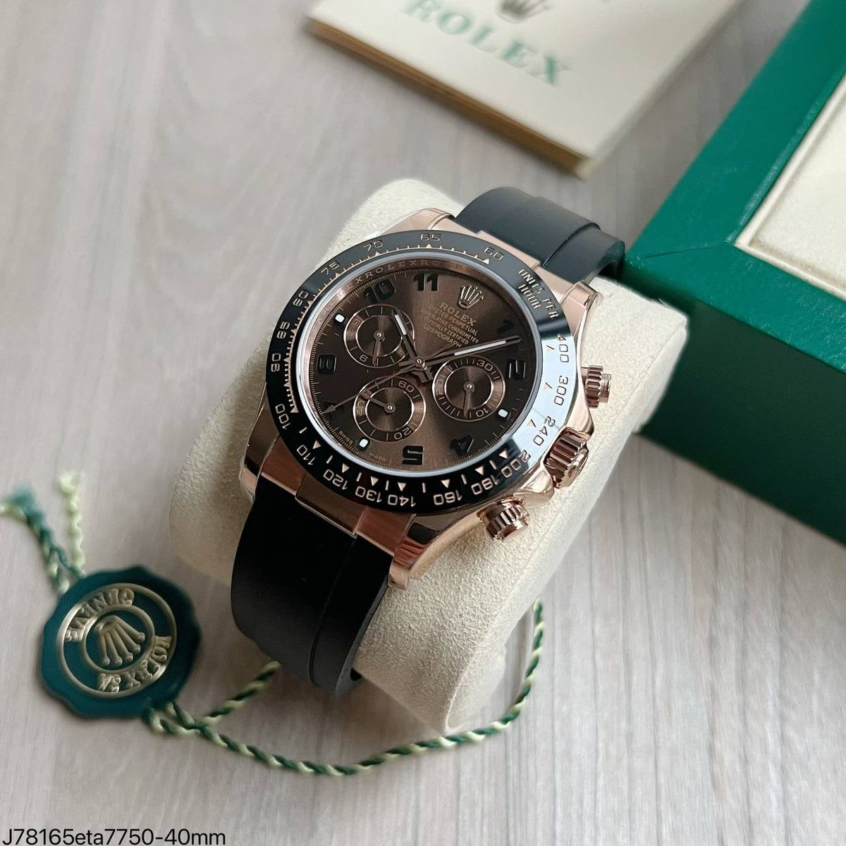 ROLEX DAYTONA 116515LN ROSE CHOCOLATE BORRACHA 40MM SUPER CLONE