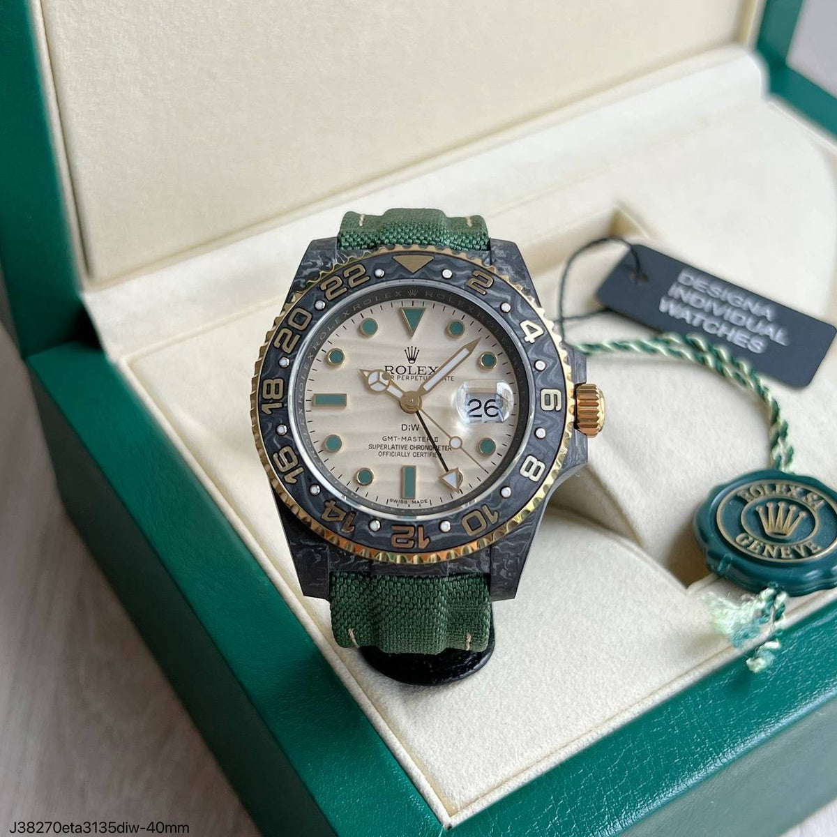 ROLEX GMT MASTER II DIW CARBONO 40MM SUPER CLONE