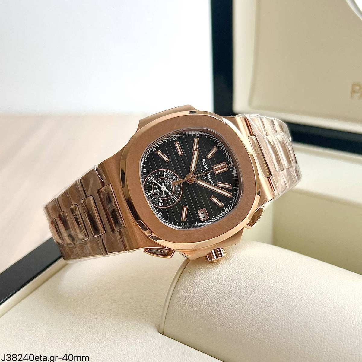 PATEK PHILIPPE NAUTILUS 40MM ROSE 5980/1r SUPER CLONE