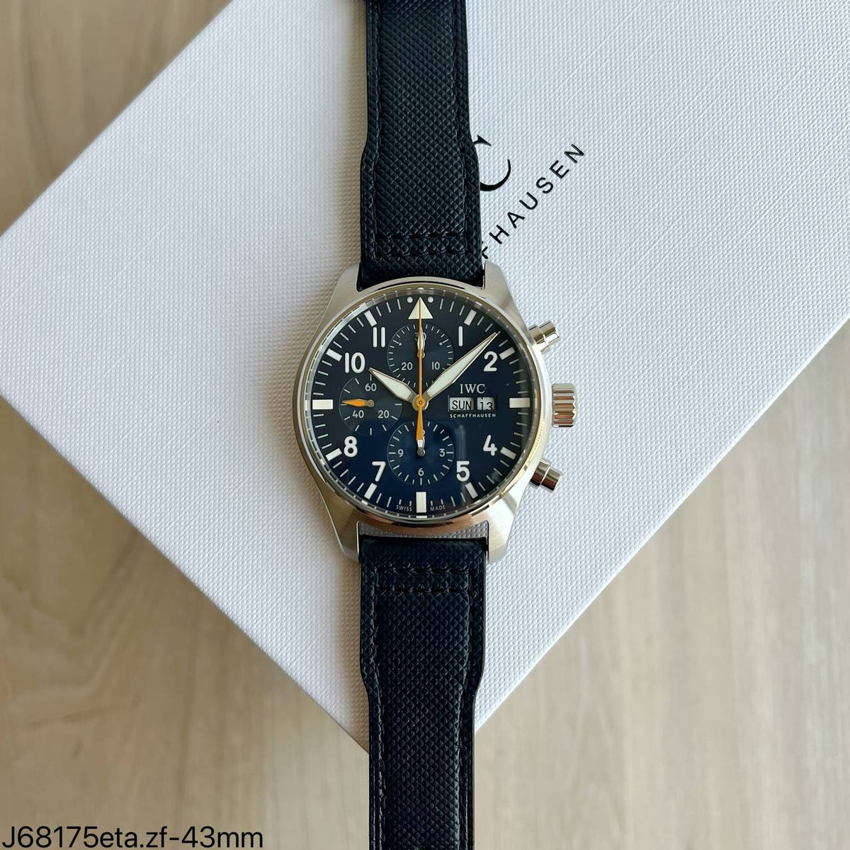 IWC PILOT PRATA AZUL 43MM SUPER CLONE