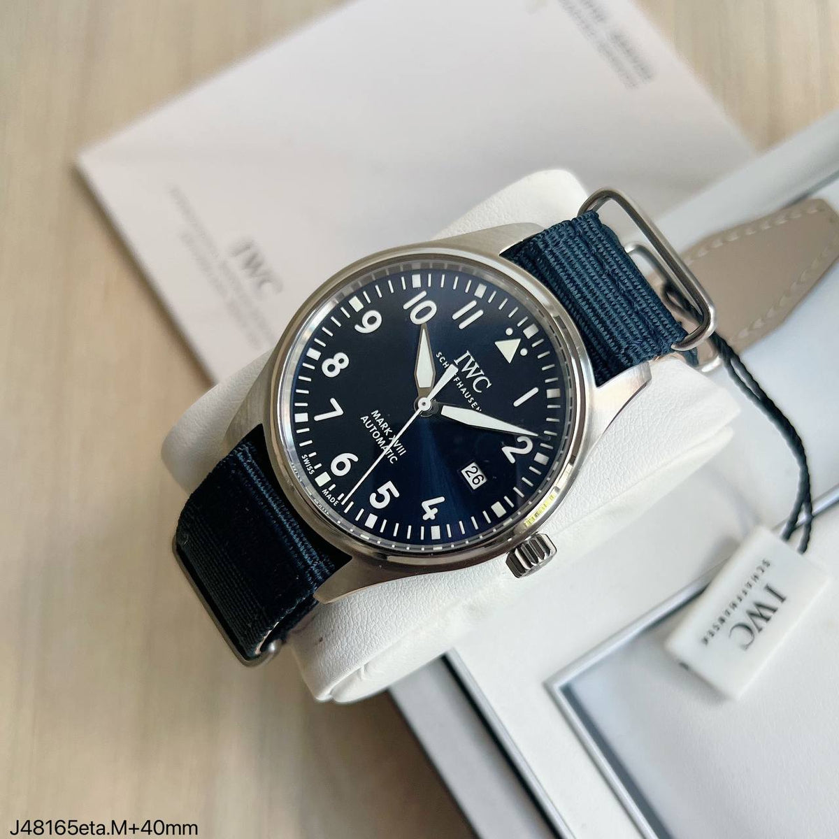 IWC MARK XVIII PRATA AZUL NYLON 40MM SUPER CLONE
