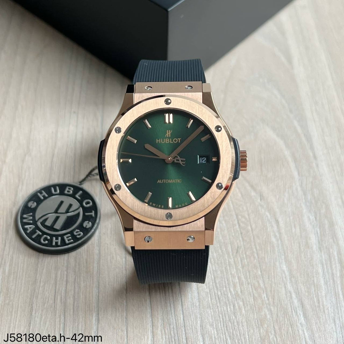 HUBLOT CLASSIC FUSION Rose GREEN ETA J58180 SUPER CLONE