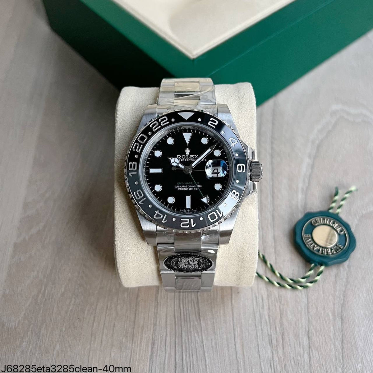ROLEX GMT MASTER II 2024 PRETO CINZA WAYNE OYSTER 40MM 126710GRNR SUPER CLONE