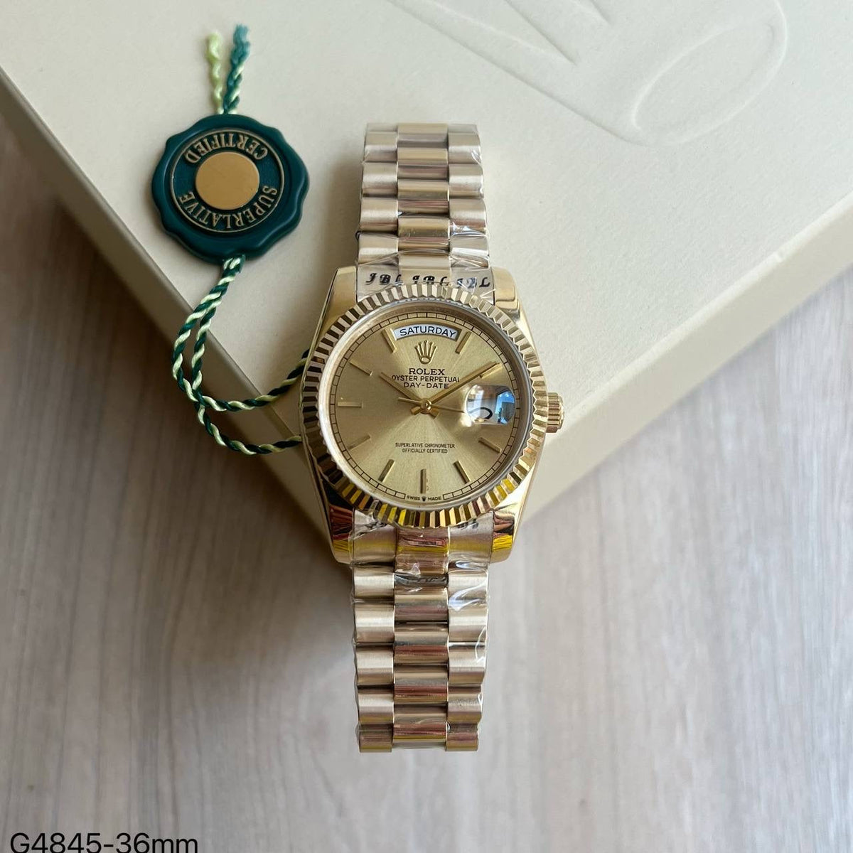 ROLEX DAYDATE DOURADO FEMININO 36MM