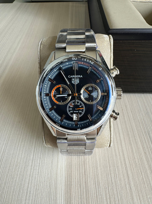 TAG HEUER CARRERA PORSCHE PRATA LARANJA 41MM