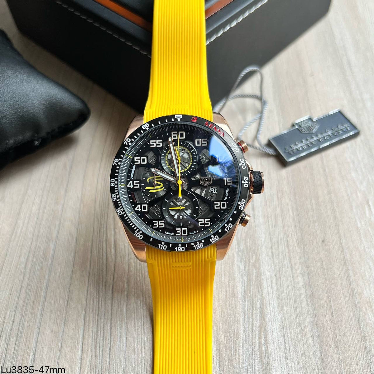 TAG HEUER SENNA ROSE AMARELO 45MM