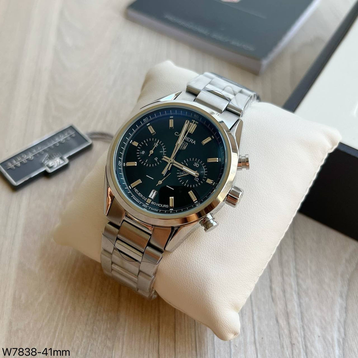 TAG HEUER CARRERA 02 PRATA PRETO 41MM