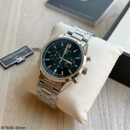 TAG HEUER CARRERA 02 PRATA PRETO 41MM