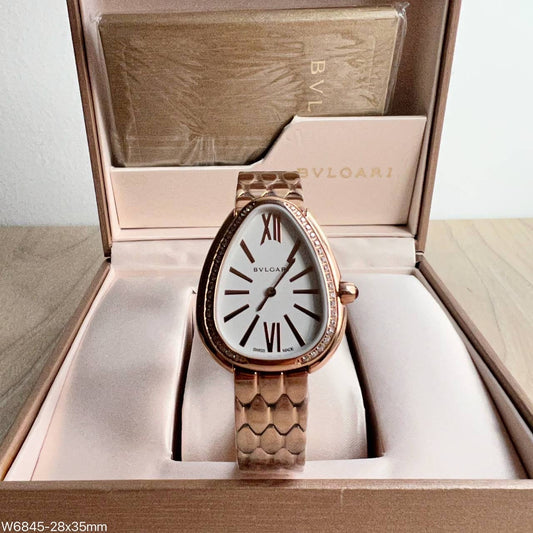 BVLGARI SERPENTE ROSE BRANCO BRILHANTE 23MM X 35MM FEMININO