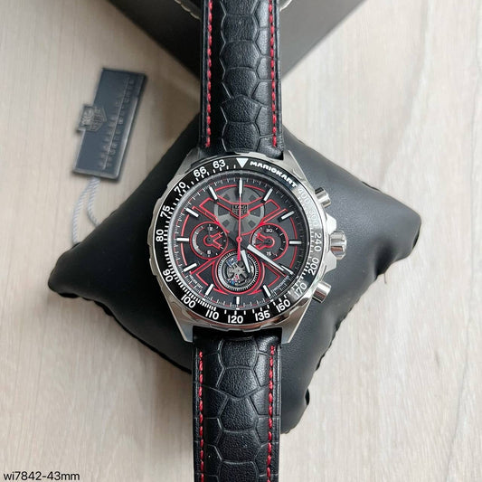 TAG HEUER MARIO KART PRATA COURO 43MM