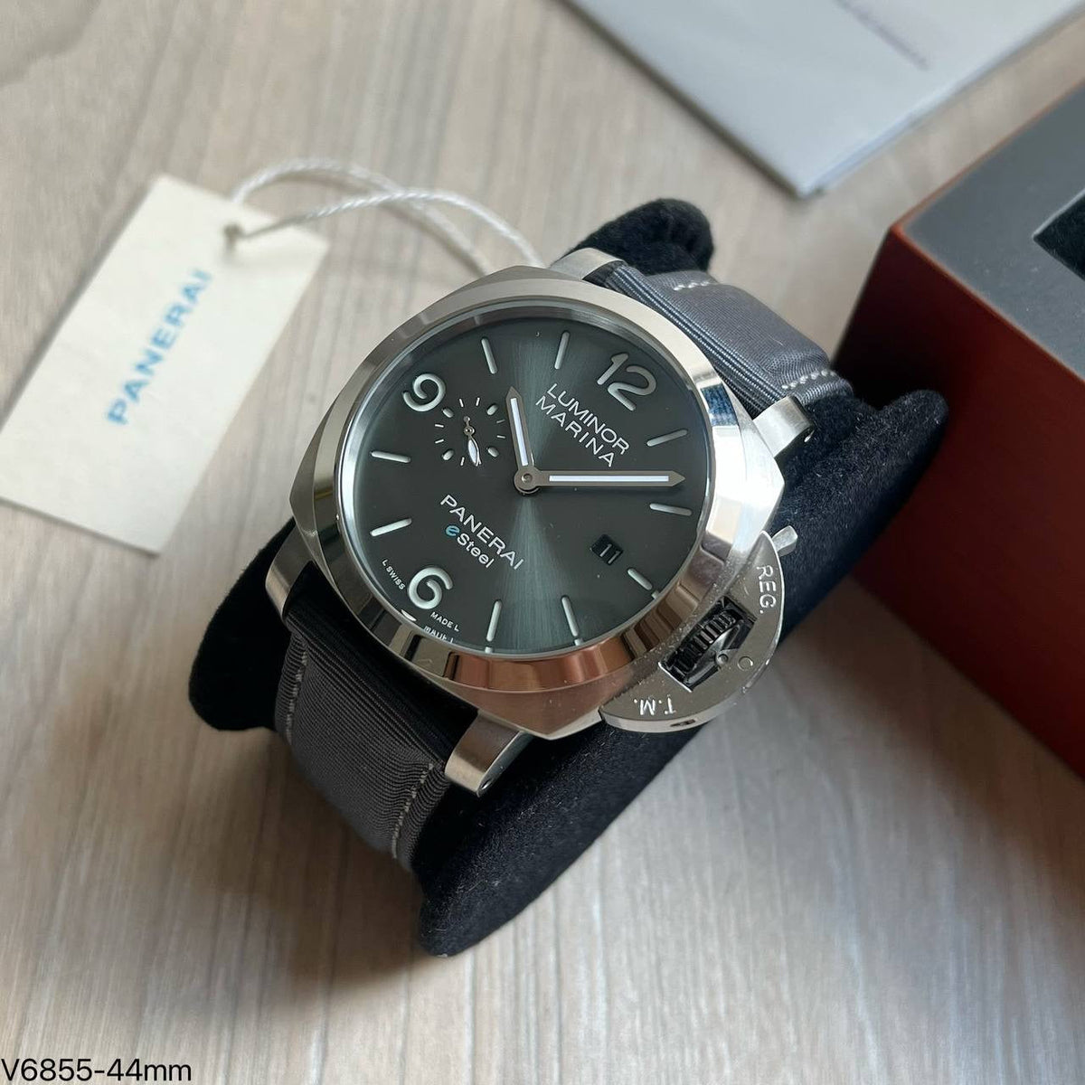 PANERAI LUMINOR MARINA PRATA VERDE NYLON 44MM