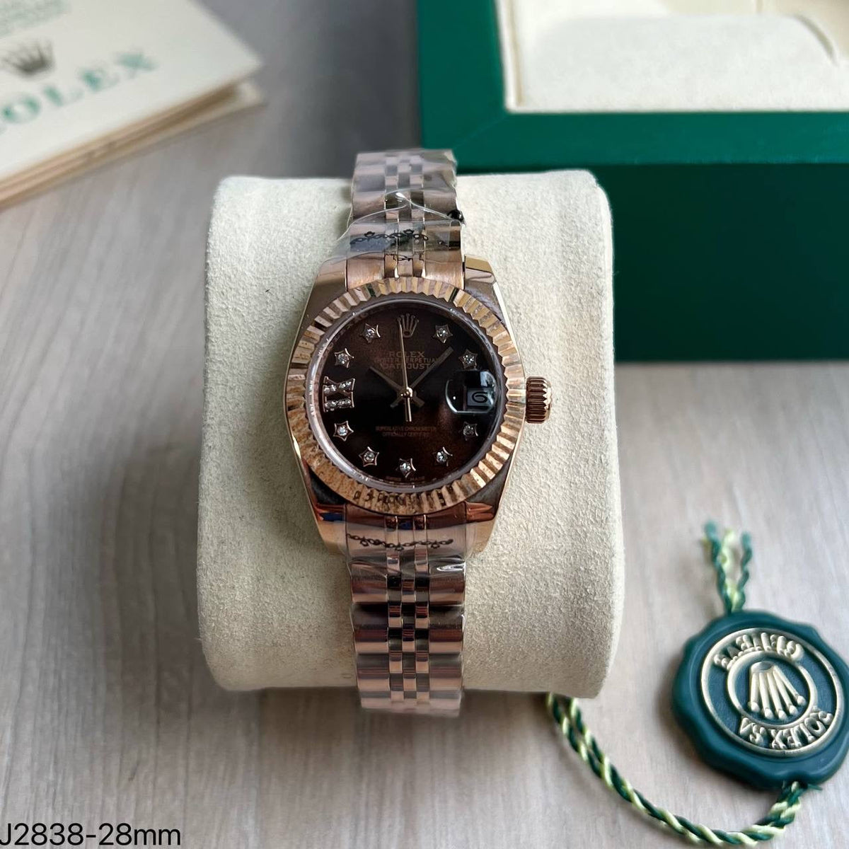 ROLEX DATEJUST ROSE JUBILEU FEMININO 28MM