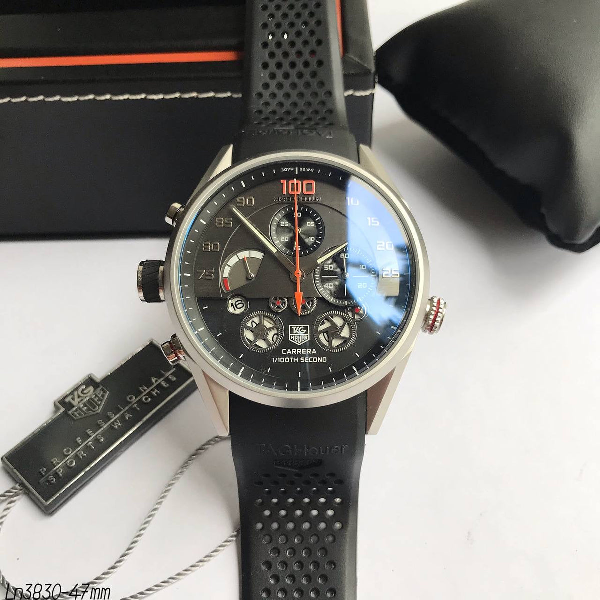 TAG HEUER CARRERA PRATA PRETO 46MM