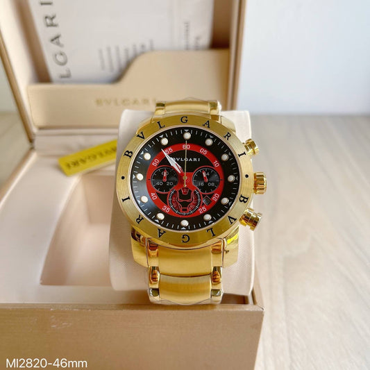 BVLGARI IRON MAN  DOURADO 44MM