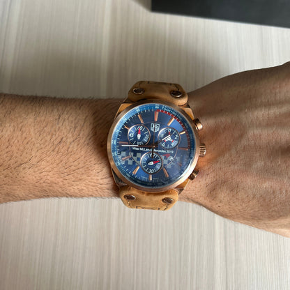 TAG HEUER F1 FORMULA 1 ROSE AZUL COURO 45MM