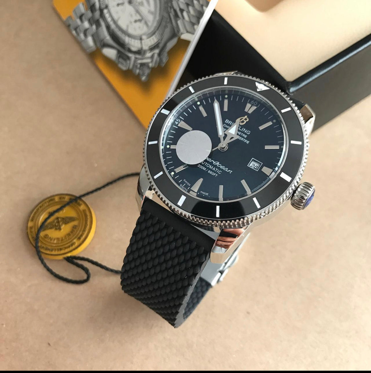 BREITLING SUPEROCEAN AUTOMÁTICO PRETO 46MM