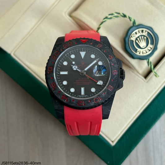 ROLEX GMT MASTER II PRETO VERMELHO BLAKEN  40MM 116710 SUPER CLONE