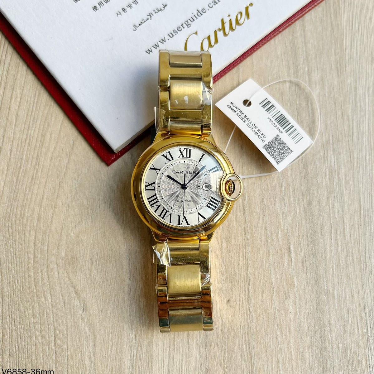 CARTIER BALLON BLEU PRATA DOURADO 36MM FEMININO