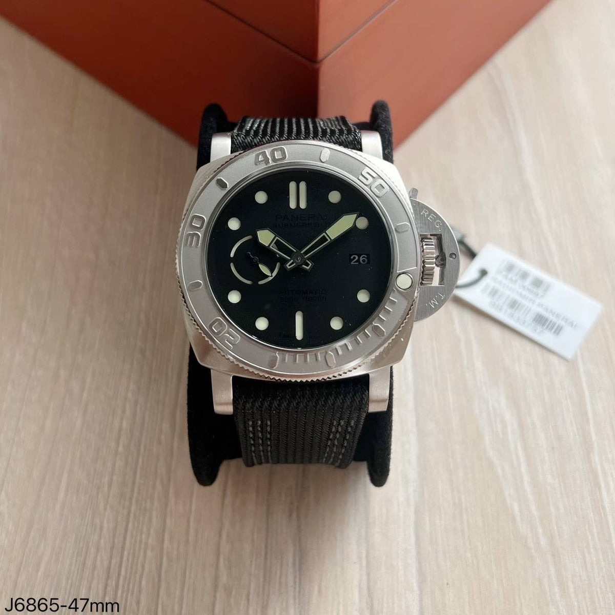 PANERAI LUMINOR SUBMERSIBLE PRATA PRETO NYLON 46MM