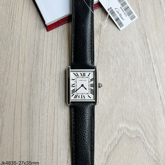 CARTIER TANK SOLO  COURO 27MM X 35MM FEMININO
