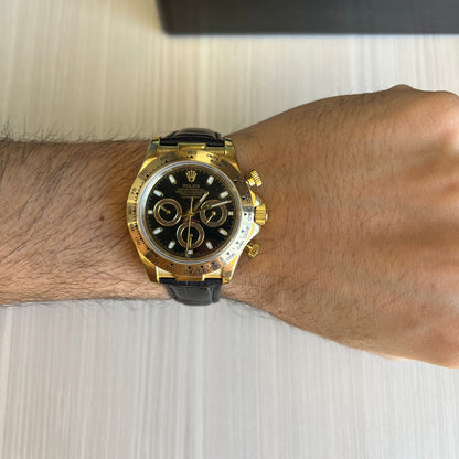 ROLEX DAYTONA DOURADO COURO 40MM