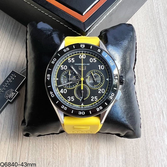 TAG HEUER PORSCHE PRATA AMARELO 43MM