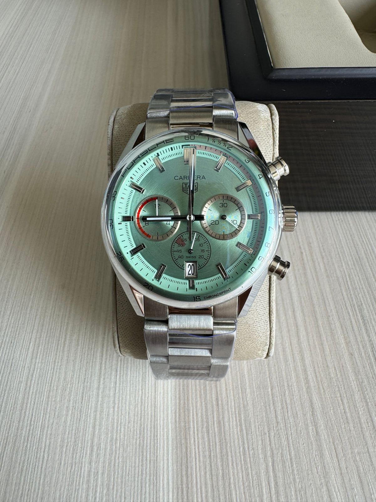 TAG HEUER CARRERA PORSCHE PRATA VERDE 41MM