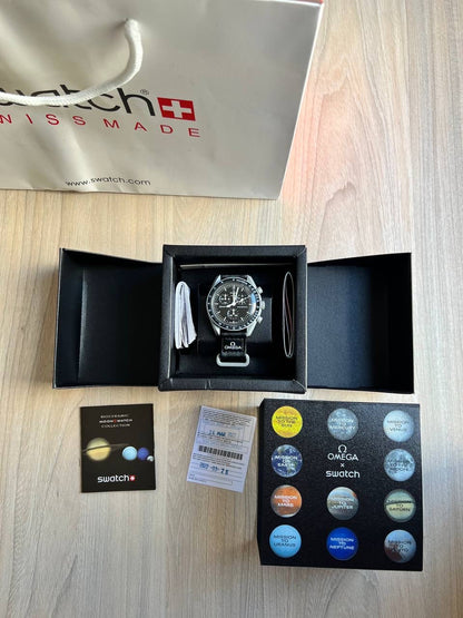 OMEGA SPEEDMASTER SWATCH CINZA 42MM