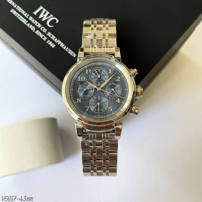 IWC DA VINCI PRATA AZUL 43MM
