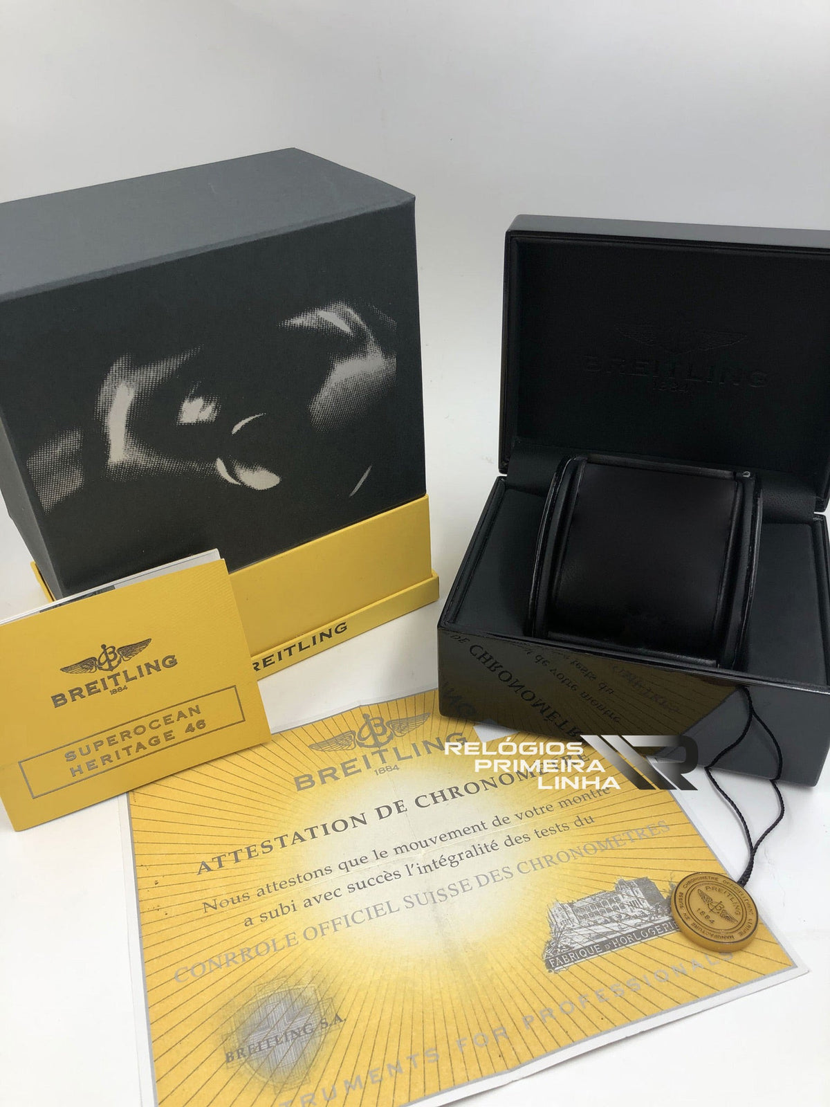 BREITLING NAVITIMER PRETO COURO AUTOMÁTICO 41MM