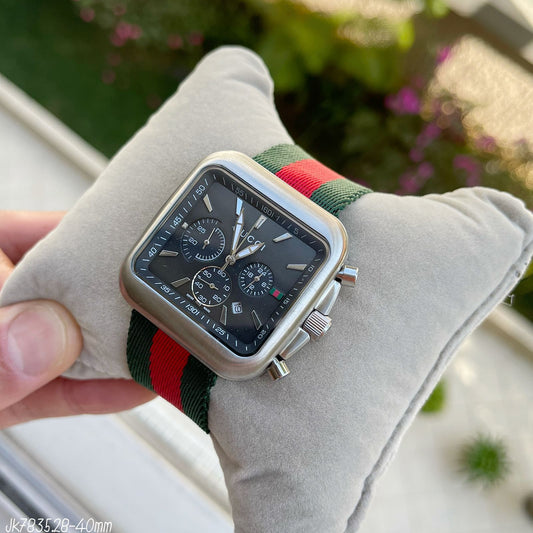 GUCCI PRATA PULSEIRA NYLON 40MM