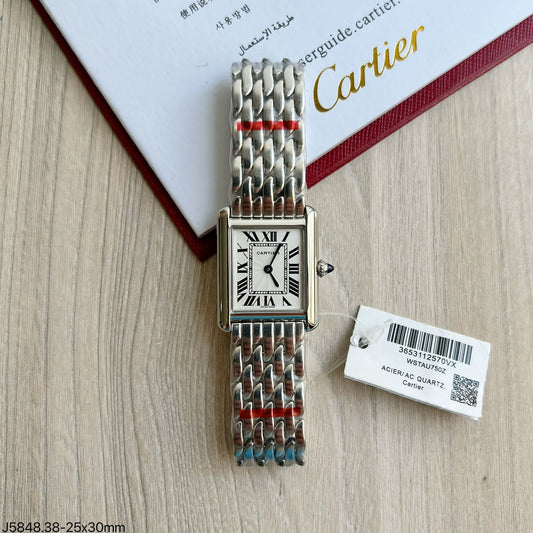 CARTIER PRATA 25MM X 30MM FEMININO