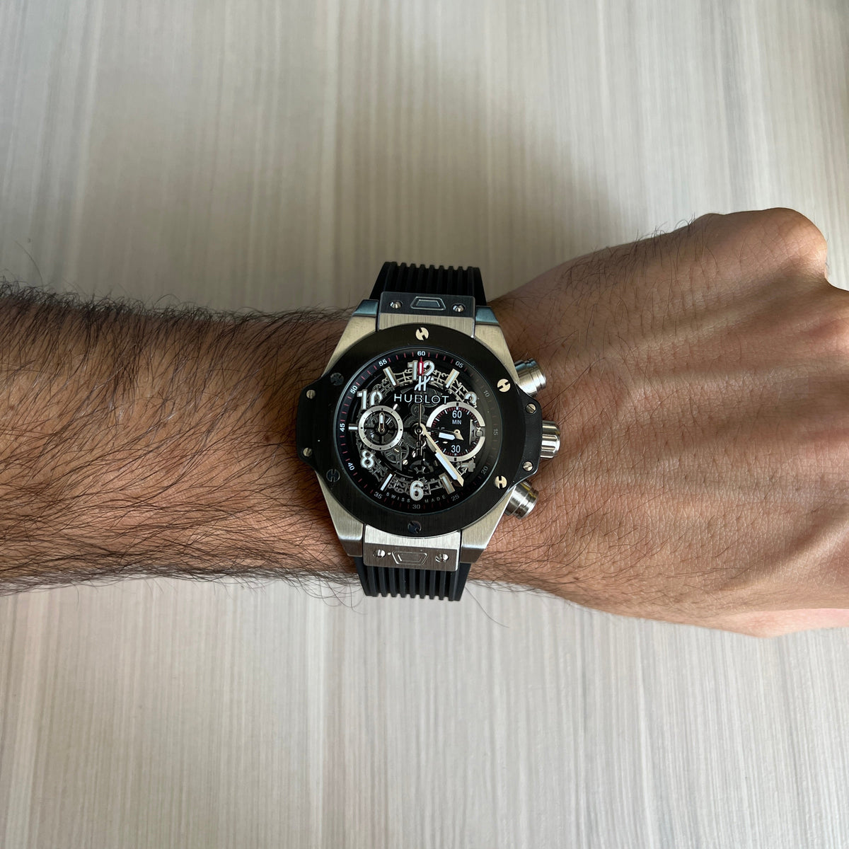 HUBLOT BIG BANG UNICO PRATA 44MM
