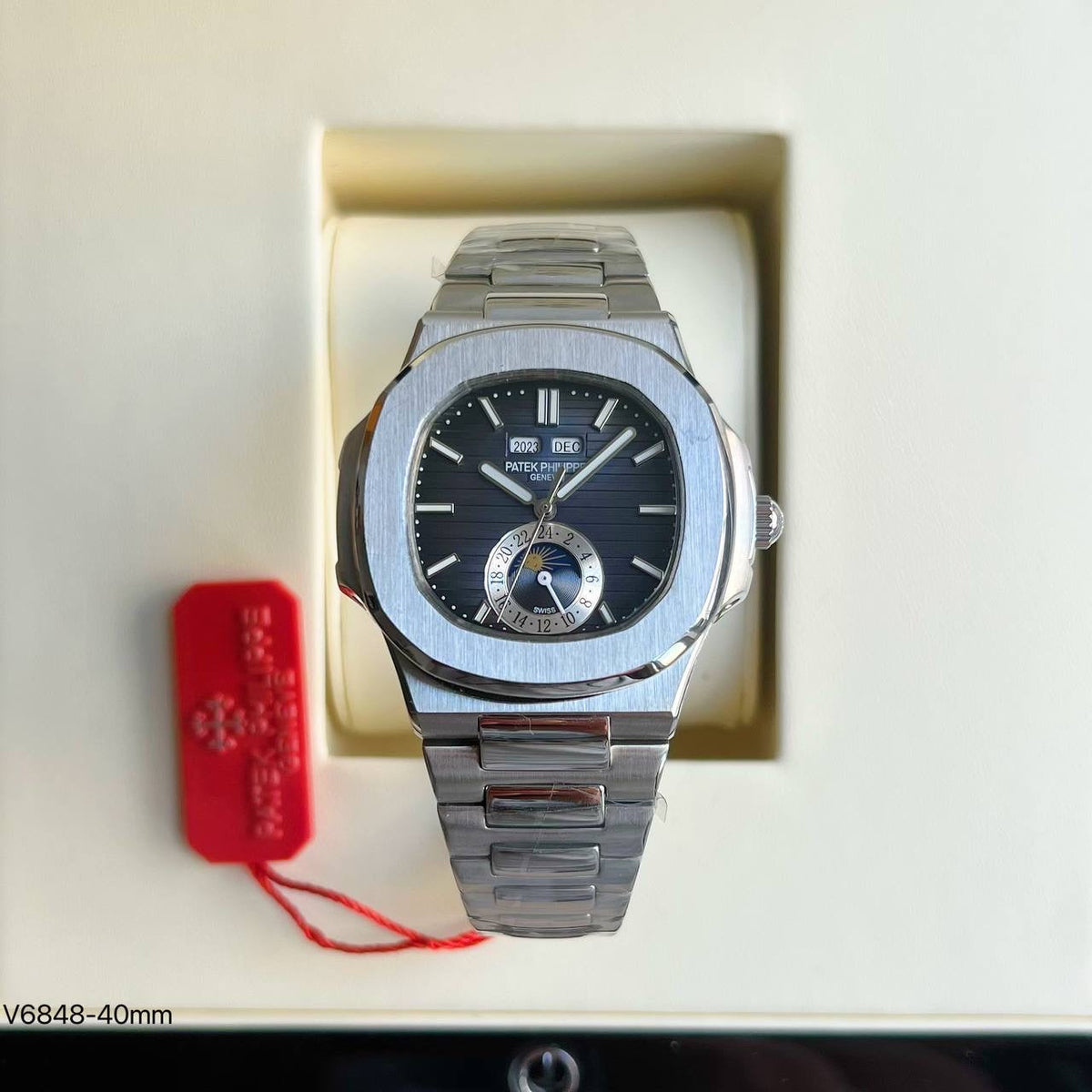 PATEK PHILIPPE NAUTILUS PRATA AZUL 40MM