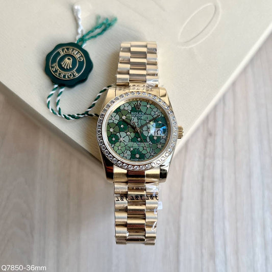 ROLEX DATEJUST DOURADO BRILHANTES FEMININO 36MM