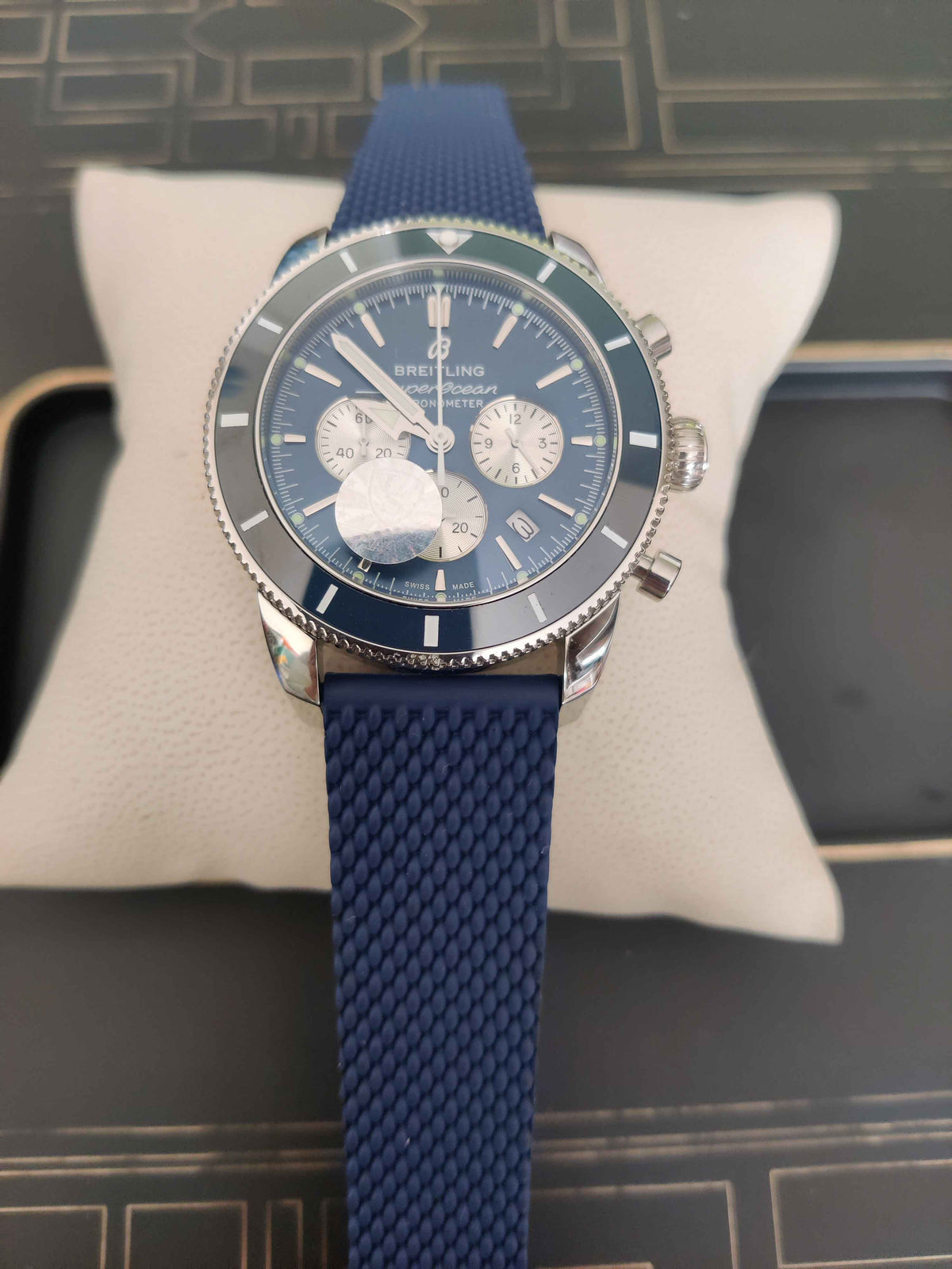 BREITLING SUPEROCEAN AZUL BORRACHA 46MM