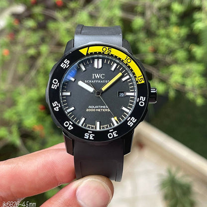 IWC AQUATIMER PRETO BORRACHA AUTOMÁTICO 45MM