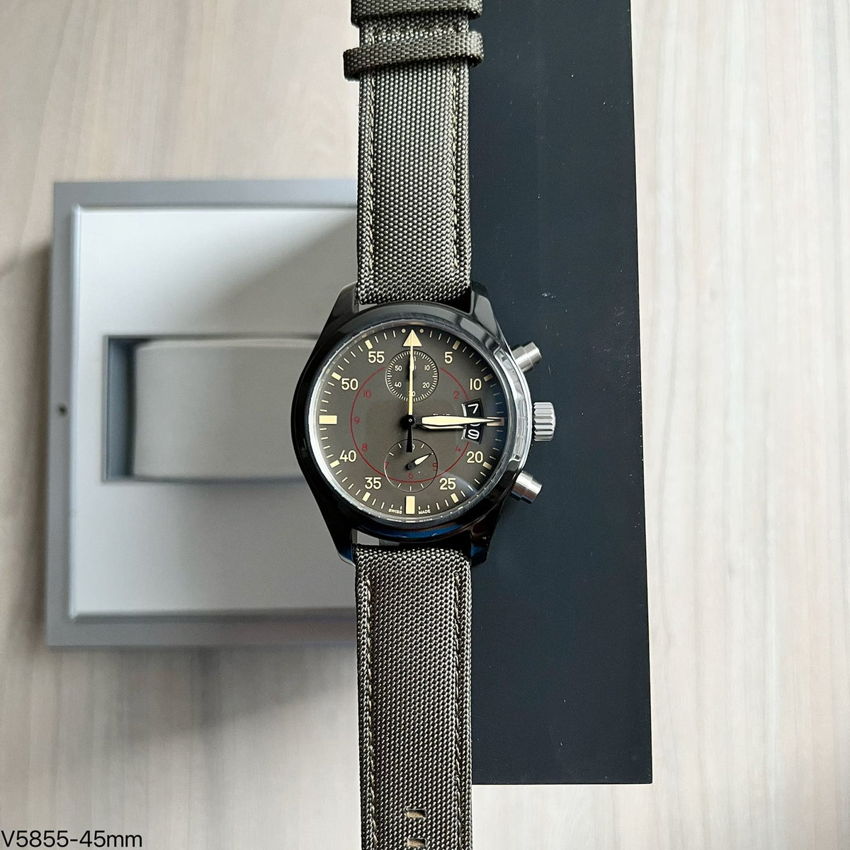 IWC PILOT TOP GUN MIRAMAR PRETO NYLON 45M