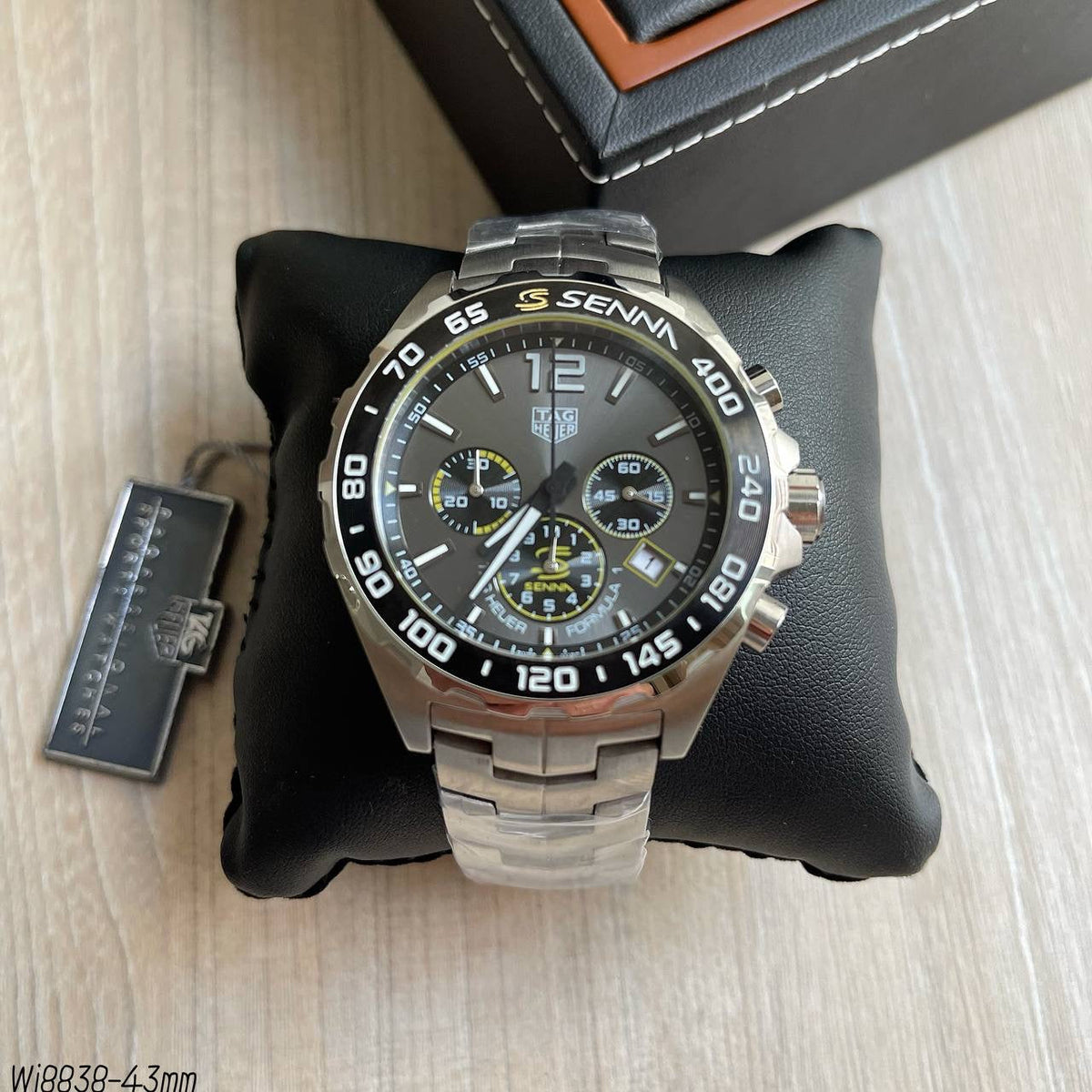 TAG HEUER SENNA PRATA CINZA 43MM