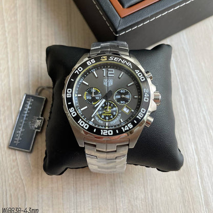 TAG HEUER SENNA PRATA CINZA 43MM