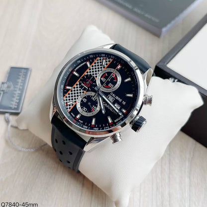TAG HEUER CARRERA CALIBRE 16 PRATA BORRACHA 45MM