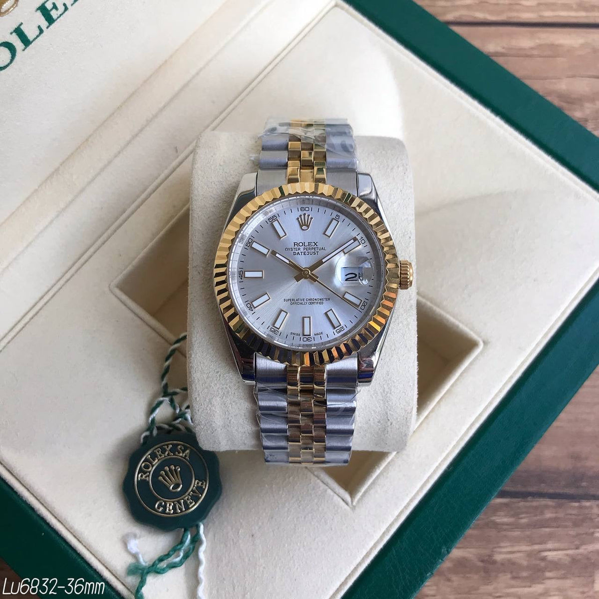 ROLEX DATEJUST MISTO DOURADO JUBILEU FEMININO 36MM