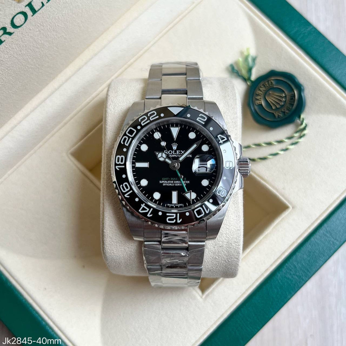 ROLEX GMT MASTER II PRETO 40MM