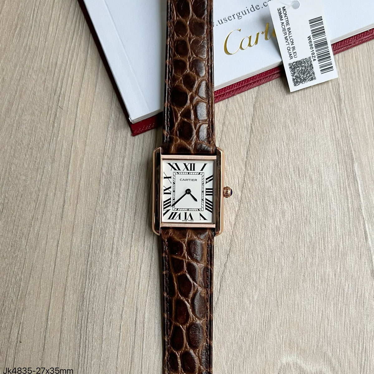 CARTIER COURO 27MM X 35MM FEMININO