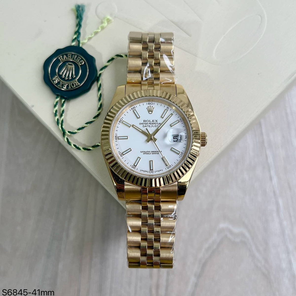 ROLEX DATEJUST DOURADO BRANCO JUBILEU 41MM