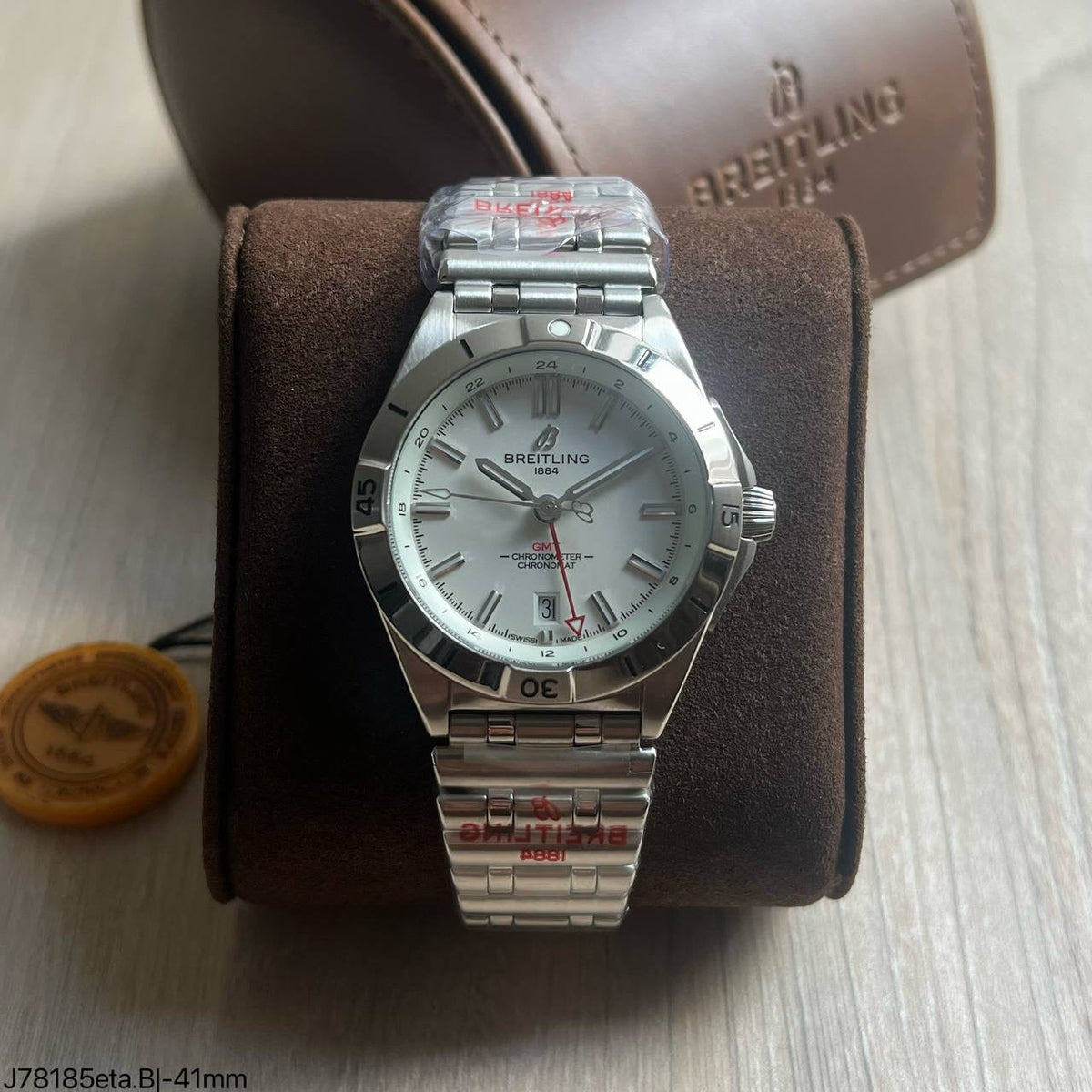 BREITLING CHRONOMAT PRATA BRANCO 41MM SUPER CLONE