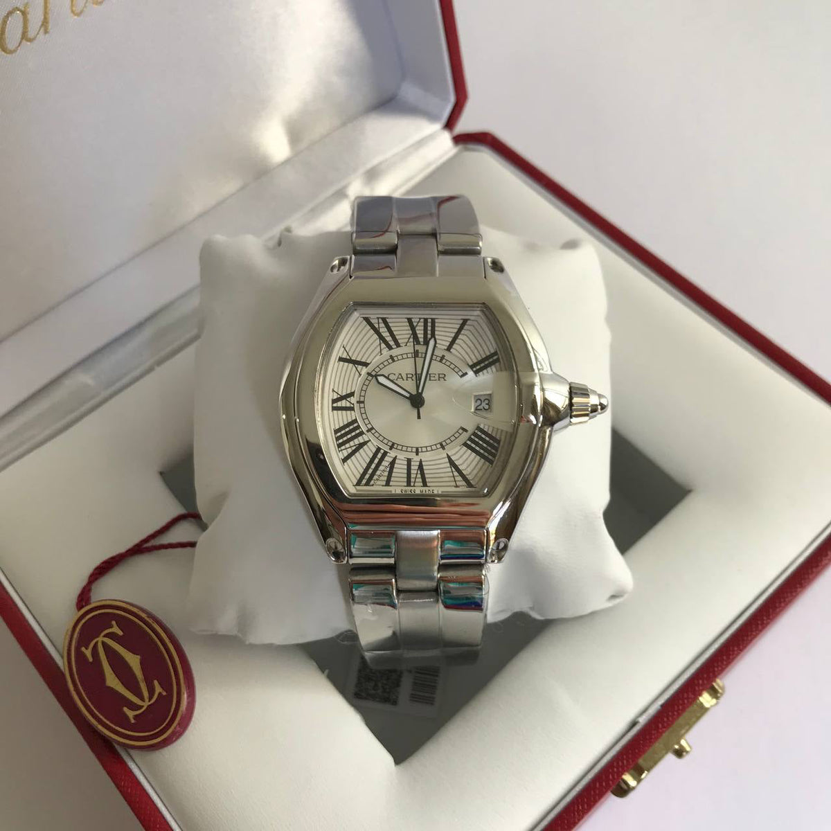 CARTIER ROADSTER PRATA 40MM X 46MM