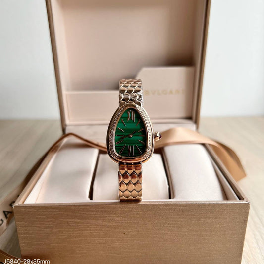 BVLGARI SERPENTE ROSE VERDE BRILHANTE 23MM X 35MM FEMININO
