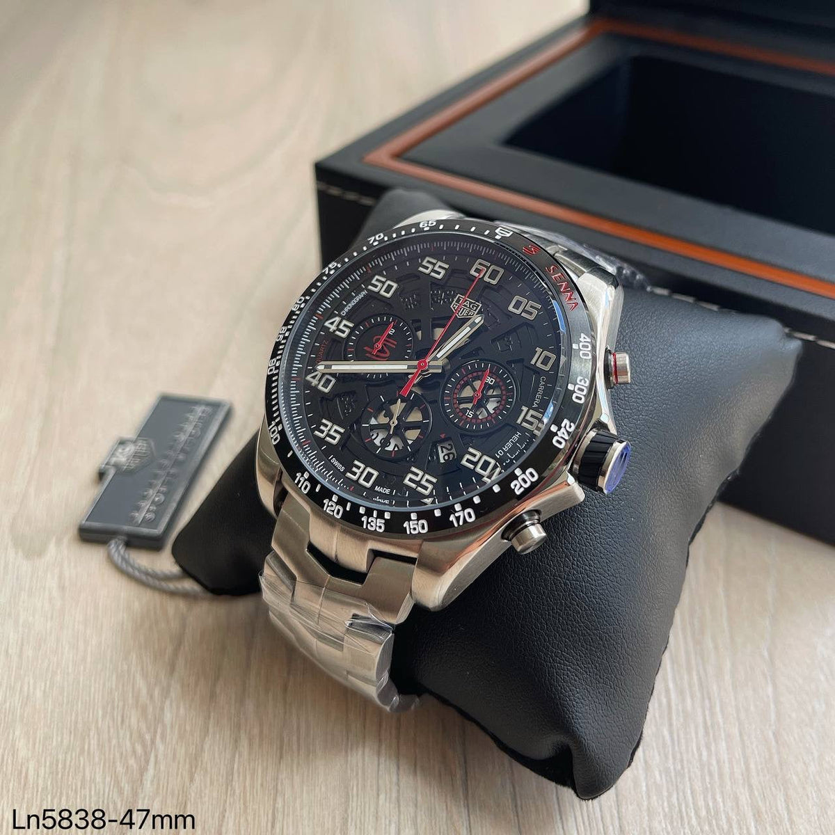 TAG HEUER SENNA PRATA PRETO 47MM