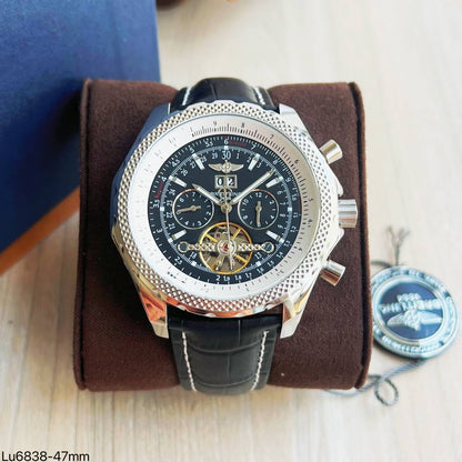 BREITLING BENTLEY PRETO COURO AUTOMÁTICO 46MM